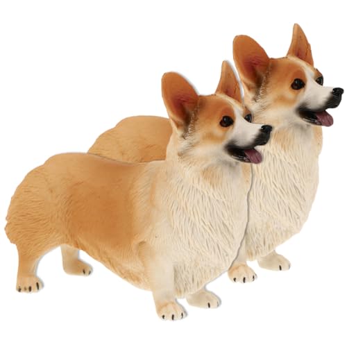 OSOLADY 2Stücke Corgi Hund Modell aus Kunststoff Realistische Hundestatue für Haustiere als Deko oder Pädagogisches Langlebig und Sicher Perfektes OSOLADY 2Stücke Corgi Hund Modell aus Kunststoff Realistische Hundestatue für Haustiere als Deko oder Pädagogisches Langlebig und Sicher Perfektes von OSOLADY