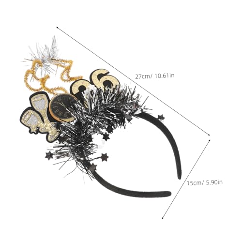OSOLADY 3 Stück Kopfbedeckung für die Neujahrsparty Stirnbänder für Neujahr Kopfbedeckung für die Silvesterparty Neujahrspapierhaarbänder Kopfschmuck für Jahr Haarball Schwarz OSOLADY 3 Stück Kopfbedeckung für die Neujahrsparty Stirnbänder für Neujahr Kopfbedeckung für die Silvesterparty Neujahrspapierhaarbänder Kopfschmuck für Jahr Haarball Schwarz von OSOLADY