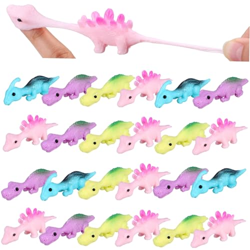OSOLADY 30Stücke Dehnbare Fingerspielzeuge Lustige Dino Figuren Für Gastgeschenke Für Pool Partys Und Mitgebsel Elastisch Und Langlebig von OSOLADY