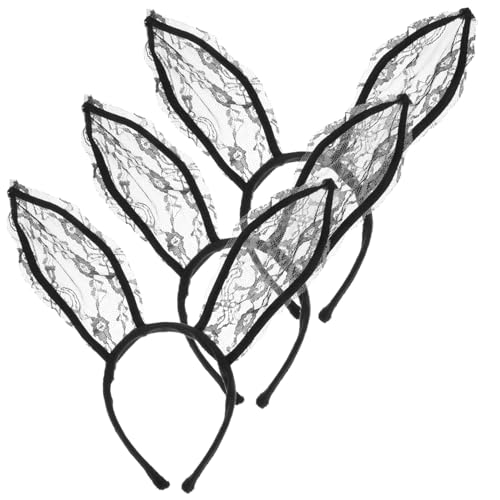 OSOLADY 3Stücke Teiliges Kaninchenohr Haarschmuck aus Spitze Exquisites Haarband für Cosplay Halloween und Festliche Anlässe für Mädchen und Damen OSOLADY 3Stücke Teiliges Kaninchenohr Haarschmuck aus Spitze Exquisites Haarband für Cosplay Halloween und Festliche Anlässe für Mädchen und Damen von OSOLADY