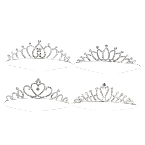 OSOLADY 4 Stücke Teiliges Haaraccessoire Glitzernde Tanzkrone Haarbänder für Mädchen für Geburtstagsfeiern Cosplay und Besondere Anlässe Bequem und Elegant von OSOLADY