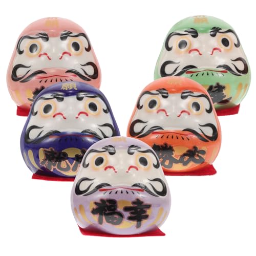 OSOLADY 5 Stück Japanische -Puppen, Traditionelle -Figur, Auto-armaturenbrett-Figur Für Glück Und Emotionale Unterstützung, Ideal Als Heimdekoration OSOLADY 5 Stück Japanische -Puppen, Traditionelle -Figur, Auto-armaturenbrett-Figur Für Glück Und Emotionale Unterstützung, Ideal Als Heimdekoration von OSOLADY