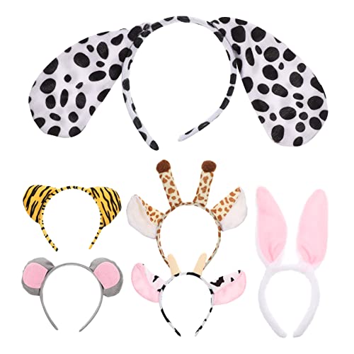 OSOLADY 6Stücke Cartoon Tier Stirnbänder Haarband für Erwachsene Kostümzubehör für Partys Cosplay und Halloween Kuh Giraffe Tiger Kuh mit Hörnern OSOLADY 6Stücke Cartoon Tier Stirnbänder Haarband für Erwachsene Kostümzubehör für Partys Cosplay und Halloween Kuh Giraffe Tiger Kuh mit Hörnern von OSOLADY