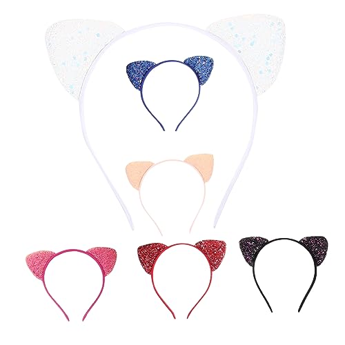 OSOLADY 6Stücke Pailletten Katzenohren Haarband Süßes Stirnband für Mädchen Glitzerndes Zubehör für Cosplay und Partys als oder Dekoration OSOLADY 6Stücke Pailletten Katzenohren Haarband Süßes Stirnband für Mädchen Glitzerndes Zubehör für Cosplay und Partys als oder Dekoration von OSOLADY