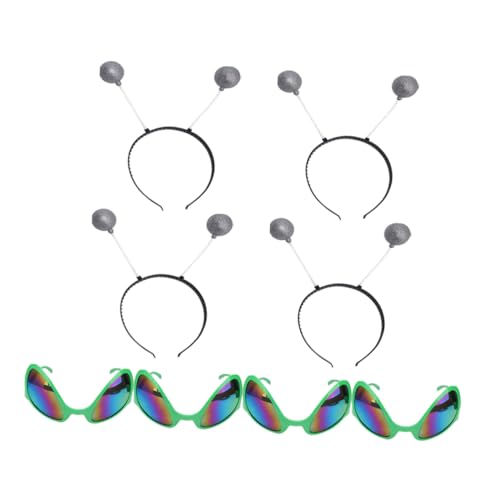 OSOLADY 8 Stück Teiliges Festival Stirnband mit Lustigen Gläsern und Haarschmuck Einzigartiges Party Accessoire für Karneval und Halloween Flexibel und Bequem für Altersgruppen von OSOLADY