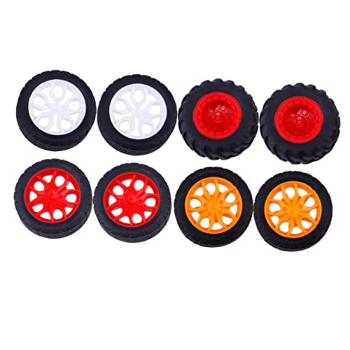OSOLADY 8Stücke Kunststoffspielzeug Für Rc Autos Robuste Modellräder Für Spielzeugfahrzeuge Modellbau Kreative DIY Projekte von OSOLADY