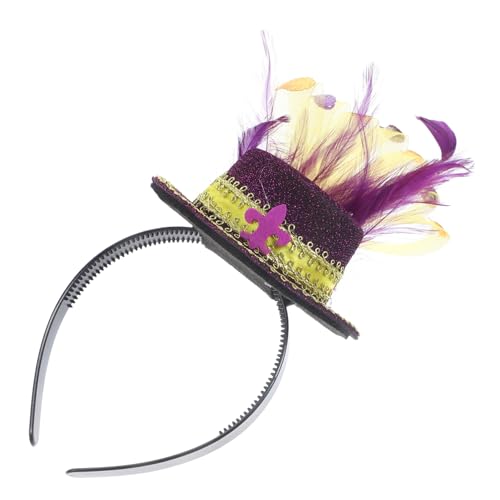 OSOLADY Fascinator Hut Damen mit Federn Stirnband für Teeparty Modischer Kopfschmuck Haarschmuck mit Zartem Design Leicht und Bequem von OSOLADY