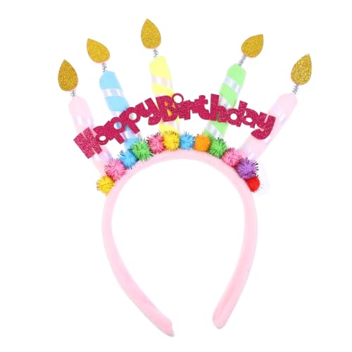 OSOLADY Geburtstagskandelkopf Hoop Band für Geburtstagsfeier Party Stirnbänder Glücklich geburtstag kopfbedeckung Stoff von OSOLADY
