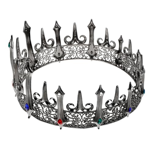 OSOLADY Gothic Style Krone für Männer und Dekoratives Diadem mit Bunten Strassverzierungen für Kostümpartys Hochzeiten und Besondere Anlässe OSOLADY Gothic Style Krone für Männer und Dekoratives Diadem mit Bunten Strassverzierungen für Kostümpartys Hochzeiten und Besondere Anlässe von OSOLADY