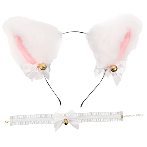 OSOLADY Katzenohren Stirnband Satz mit Halsglocke Verstellbar für Damen und Mädchen Cosplay Party Zubehör Schwarz mit Spitze OSOLADY Katzenohren Stirnband Satz mit Halsglocke Verstellbar für Damen und Mädchen Cosplay Party Zubehör Schwarz mit Spitze von OSOLADY
