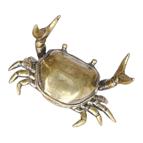 OSOLADY Kraftvolle Krabben-Ornamente Mini-krabbenfigur Süßer Stifthalter Vintage Krabbenstatue Chinesische Krabbenfigur Niedlicher Krabben-stifthalter Kleine Krebsstatue Legierung Golden OSOLADY Kraftvolle Krabben-Ornamente Mini-krabbenfigur Süßer Stifthalter Vintage Krabbenstatue Chinesische Krabbenfigur Niedlicher Krabben-stifthalter Kleine Krebsstatue Legierung Golden von OSOLADY