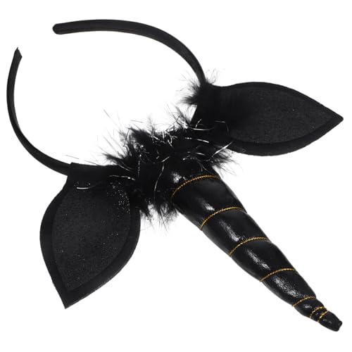 OSOLADY Kreativer Einhornhaar Haarreif Schwarz Lustiger Kopfschmuck für Partys Cosplay und Performances Leicht und Detailverliebt Gestaltet Foto Requisite OSOLADY Kreativer Einhornhaar Haarreif Schwarz Lustiger Kopfschmuck für Partys Cosplay und Performances Leicht und Detailverliebt Gestaltet Foto Requisite von OSOLADY