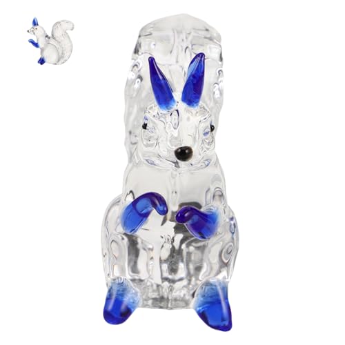 OSOLADY Kristalleichhörnchen Kristallbären Kürbisfigur Aus Kristall Eichhörnchen-gartenstatue Eichhörnchenfiguren Wohnkultur Garteneichhörnchen Schneckenfigur Kristall-Statue Blue OSOLADY Kristalleichhörnchen Kristallbären Kürbisfigur Aus Kristall Eichhörnchen-gartenstatue Eichhörnchenfiguren Wohnkultur Garteneichhörnchen Schneckenfigur Kristall-Statue Blue von OSOLADY