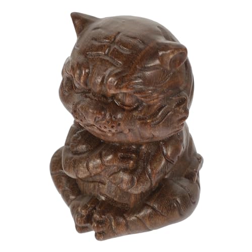 OSOLADY Ornament Dekorative Tiger Figur aus Grünem Sandelholz Handgeschnitzt für Wohnzimmer Büro und Garten Tischdeko mit Feinen Details und Klassischem Design OSOLADY Ornament Dekorative Tiger Figur aus Grünem Sandelholz Handgeschnitzt für Wohnzimmer Büro und Garten Tischdeko mit Feinen Details und Klassischem Design von OSOLADY