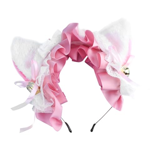 OSOLADY Spitzen Katzenohren Haarreif mit Schleifen und Glocken Plüsch Kopfschmuck für Damen Party Accessoire Bequemes Einheitsgröße Geeignet für Hochzeiten Tanzveranstaltungen und OSOLADY Spitzen Katzenohren Haarreif mit Schleifen und Glocken Plüsch Kopfschmuck für Damen Party Accessoire Bequemes Einheitsgröße Geeignet für Hochzeiten Tanzveranstaltungen und von OSOLADY