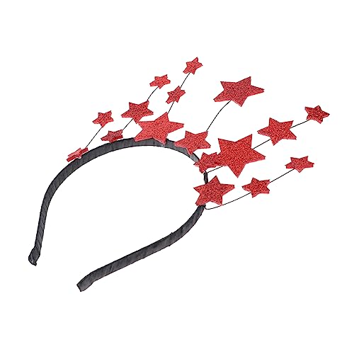 OSOLADY Sternkopfschmuck Haarband Glitzerstirnbänder für damen Geburtstagsstirnband für Mädchen stern kopfschmuck Party Stern-Stirnband Festival-Haar-Accessoires Vlies rot OSOLADY Sternkopfschmuck Haarband Glitzerstirnbänder für damen Geburtstagsstirnband für Mädchen stern kopfschmuck Party Stern-Stirnband Festival-Haar-Accessoires Vlies rot von OSOLADY