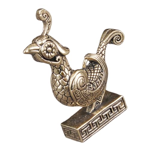 OSOLADY Suzaku-Ornamente Statue Figur Spatz Bunte Vogelverzierung Vogelzubehör Kolibri Adler Eule Ornamente Für Das Wohnzimmer Heimdekorationen Golddekor Vogel- Golden Messing von OSOLADY