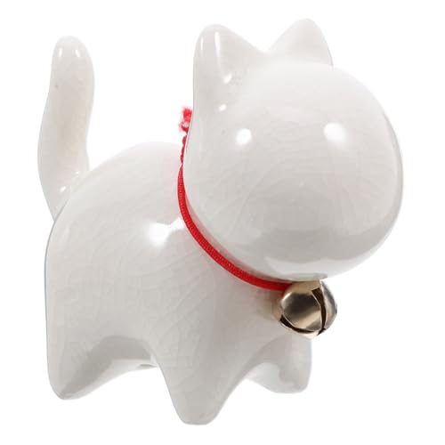 OSOLADY Katzenfigur Keramik-Handwerksstatue Kätzchen-Statue für das Home Office von OSOLADY
