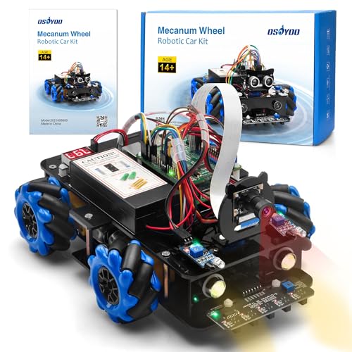 Mecanum-Rad Roboterauto-Kit für Raspberry Pi – Omnidirektionales STEM-Lern- & Programmier-Set mit Videosteuerung, Linienverfolgung und Hindernisvermeidung Mecanum-Rad Roboterauto-Kit für Raspberry Pi – Omnidirektionales STEM-Lern- & Programmier-Set mit Videosteuerung, Linienverfolgung und Hindernisvermeidung von OSOYOO