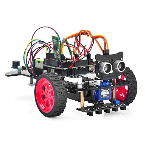 OSOYOO Modell 3 Roboter Auto Bausatz für Arduino | Programmierbares Lern Kit für Anfänger und Profis | Fortschrittliche Funktionen wie Imitations Autofahren, Linienverfolgung und Hindernisvermeidung OSOYOO Modell 3 Roboter Auto Bausatz für Arduino | Programmierbares Lern Kit für Anfänger und Profis | Fortschrittliche Funktionen wie Imitations Autofahren, Linienverfolgung und Hindernisvermeidung von OSOYOO