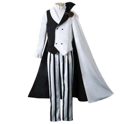 OSRDFV Anime Bungo Stray Dogs Cosplay Kostüm Nikolai Vasilievich Gogol-Anovskii Outfits Mantel Set für Halloween Weihnachtsfeier (Nikolai Vasilievich Gogol-anovskii, L) von OSRDFV