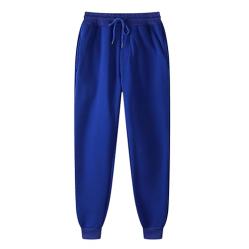 OSRDFV Damen Fleece-Jogginghose UK – Harems-Jogginghose mit Taschen, konisches Bein, ideal zum Laufen, Workout, Freizeit- und Lounge-Kleidung, bequeme Trainingshose (09 Blau, XXL) von OSRDFV