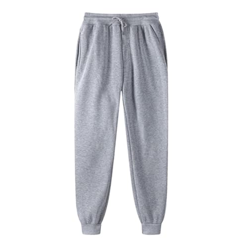 OSRDFV Damen-Jogginghose aus Fleece, Haremshose mit Taschen, konisches Bein, ideal zum Laufen, Workout, Freizeit- und Loungekleidung, bequeme Trainingshose (09 Grau, 4XL) von OSRDFV