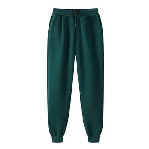 OSRDFV Damen-Jogginghose aus Fleece, Haremshose mit Taschen, konisches Bein, ideal zum Laufen, Workout, Freizeit- und Loungekleidung, bequeme Trainingshose (09 Grün, 3XL) von OSRDFV