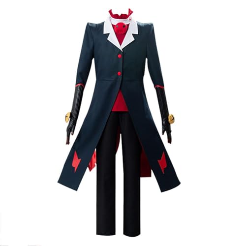 OSRDFV Hazbin Hotel Cosplay Kostüm Alastor/Blitzo/Angel Dust/Charlie Morningstar Cosplay Uniform Set Halloween Maskerade Cosplay Kleider (Blitzo, L) von OSRDFV