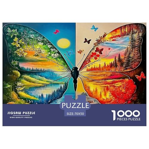 Butterfly Puzzle Animal 1000-teiliges Puzzle Farbenfrohes Legespiel Home Dekoration Für Die Ganze Familie 1000 Teile Geschenke Für Frauen,Geschenke Für Männer Feiertags- Und Reisegeschenke 70x50cm/100 Butterfly Puzzle Animal 1000-teiliges Puzzle Farbenfrohes Legespiel Home Dekoration Für Die Ganze Familie 1000 Teile Geschenke Für Frauen,Geschenke Für Männer Feiertags- Und Reisegeschenke 70x50cm/100 von OTBSDNKZZ