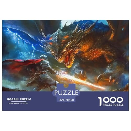 Dragons and Warriors Puzzle Fairy Tales 1000 Teiles Stress Abbauen Für Erwachsene Teens Kinder 1000 Teile Geschenke Für Frauen,Geschenke Für Männer Feiertags- Und Reisegeschenke 70x50cm/1000pcs Dragons and Warriors Puzzle Fairy Tales 1000 Teiles Stress Abbauen Für Erwachsene Teens Kinder 1000 Teile Geschenke Für Frauen,Geschenke Für Männer Feiertags- Und Reisegeschenke 70x50cm/1000pcs von OTBSDNKZZ