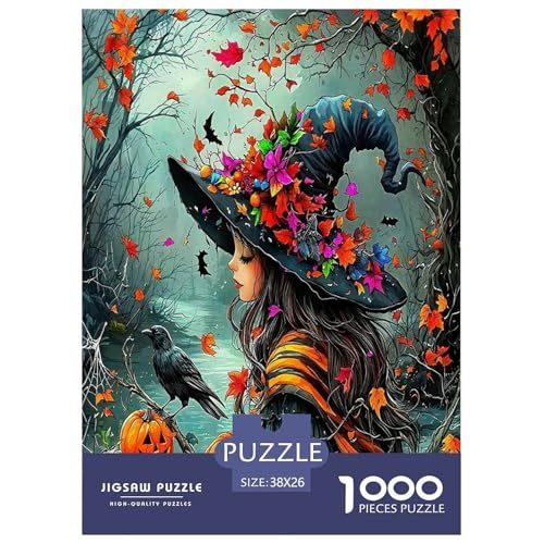 Halloween Puzzle Hexe 1000 Teiles Klassische Puzzlespiele Für Die Ganze Familie 1000 Teile Feiertags- Und Reisegeschenke Geschenke Für Frauen,Geschenke Für Männer 38x26cm/1000pcs Halloween Puzzle Hexe 1000 Teiles Klassische Puzzlespiele Für Die Ganze Familie 1000 Teile Feiertags- Und Reisegeschenke Geschenke Für Frauen,Geschenke Für Männer 38x26cm/1000pcs von OTBSDNKZZ
