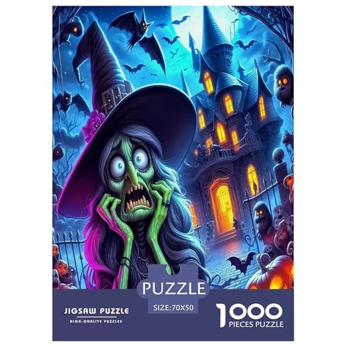 Halloween Puzzle Hexe 1000 Teiles Puzzle Farbenfrohes Legespiel Home Dekoration Für Die Ganze Familie 1000 Teile Geschenke Für Frauen,Geschenke Für Männer Feiertags- Und Reisegeschenke 70x50cm/1000pc Halloween Puzzle Hexe 1000 Teiles Puzzle Farbenfrohes Legespiel Home Dekoration Für Die Ganze Familie 1000 Teile Geschenke Für Frauen,Geschenke Für Männer Feiertags- Und Reisegeschenke 70x50cm/1000pc von OTBSDNKZZ