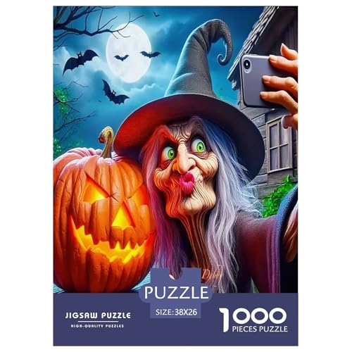 Halloween Puzzle Hexe 1000 Teiles Stress Abbauen Für Die Ganze Familie 1000 Teile Geschenke Für Frauen,Geschenke Für Männer 38x26cm/1000pcs Halloween Puzzle Hexe 1000 Teiles Stress Abbauen Für Die Ganze Familie 1000 Teile Geschenke Für Frauen,Geschenke Für Männer 38x26cm/1000pcs von OTBSDNKZZ