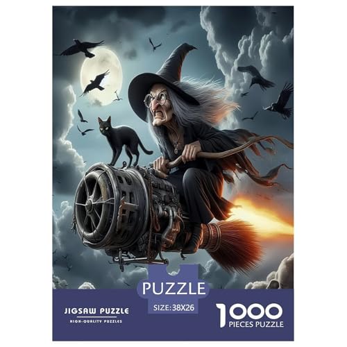 Halloween Puzzle Hexe 1000 Teiles Stress Abbauen Für Erwachsene Teens Kinder 1000 Teile Feiertags- Und Reisegeschenke 38x26cm/1000pcs Halloween Puzzle Hexe 1000 Teiles Stress Abbauen Für Erwachsene Teens Kinder 1000 Teile Feiertags- Und Reisegeschenke 38x26cm/1000pcs von OTBSDNKZZ