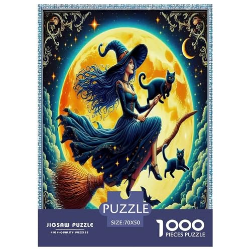 Halloween Puzzle Hexe 1000 Teiles Stress Abbauen Für Erwachsene Teens Kinder 1000 Teile Feiertags- Und Reisegeschenke 70x50cm/1000pcs Halloween Puzzle Hexe 1000 Teiles Stress Abbauen Für Erwachsene Teens Kinder 1000 Teile Feiertags- Und Reisegeschenke 70x50cm/1000pcs von OTBSDNKZZ