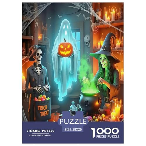 Halloween Puzzle Hexe 1000-teiliges Puzzle Farbenfrohes Legespiel Home Dekoration Für Erwachsene Teens Kinder 1000 Teile Feiertags- Und Reisegeschenke 38x26cm/1000pcs Halloween Puzzle Hexe 1000-teiliges Puzzle Farbenfrohes Legespiel Home Dekoration Für Erwachsene Teens Kinder 1000 Teile Feiertags- Und Reisegeschenke 38x26cm/1000pcs von OTBSDNKZZ