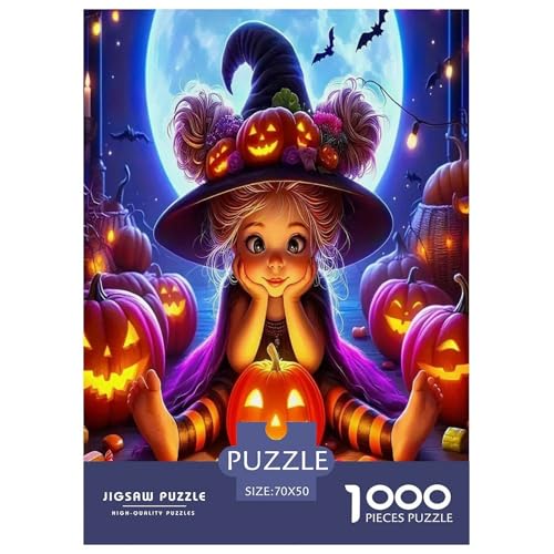 Halloween Puzzle Hexe 1000-teiliges Puzzle Farbenfrohes Legespiel Home Dekoration Für Erwachsene Teens Kinder 1000 Teile Geschenke Für Frauen,Geschenke Für Männer Halloween Puzzle Hexe 1000-teiliges Puzzle Farbenfrohes Legespiel Home Dekoration Für Erwachsene Teens Kinder 1000 Teile Geschenke Für Frauen,Geschenke Für Männer von OTBSDNKZZ