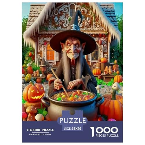 Halloween Puzzle Hexe 1000-teiliges Stress Abbauen Für Die Ganze Familie 1000 Teile Geschenke Für Frauen,Geschenke Für Männer Feiertags- Und Reisegeschenke 38x26cm/1000pcs Halloween Puzzle Hexe 1000-teiliges Stress Abbauen Für Die Ganze Familie 1000 Teile Geschenke Für Frauen,Geschenke Für Männer Feiertags- Und Reisegeschenke 38x26cm/1000pcs von OTBSDNKZZ