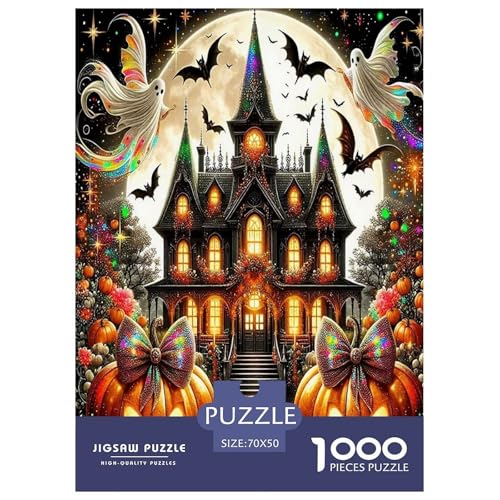 Halloween Puzzle Kürbiskopf 1000 Teiles Puzzle Farbenfrohes Legespiel Home Dekoration Für Erwachsene Teens Kinder 1000 Teile Geschenke Für Frauen,Geschenke Für Männer von OTBSDNKZZ
