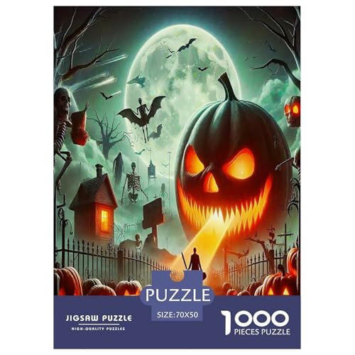 Halloween Puzzle Kürbiskopf 1000 Teiles Stress Abbauen Für Die Ganze Familie 1000 Teile Feiertags- Und Reisegeschenke Geschenke Für Frauen,Geschenke Für Männer 70x50cm/1000pcs Halloween Puzzle Kürbiskopf 1000 Teiles Stress Abbauen Für Die Ganze Familie 1000 Teile Feiertags- Und Reisegeschenke Geschenke Für Frauen,Geschenke Für Männer 70x50cm/1000pcs von OTBSDNKZZ