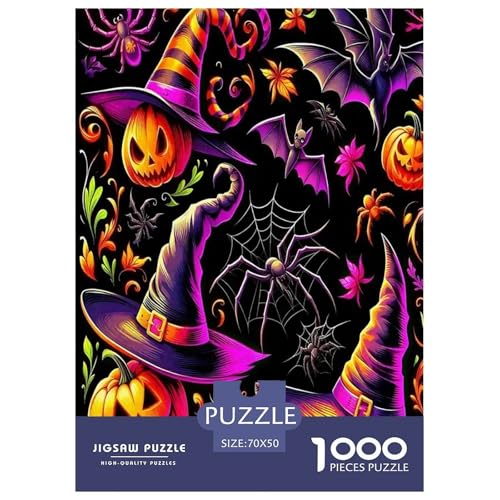 Halloween Puzzle Kürbiskopf 1000-teiliges Klassische Puzzlespiele Für Erwachsene Teens Kinder 1000 Teile Feiertags- Und Reisegeschenke 70x50cm/1000pcs Halloween Puzzle Kürbiskopf 1000-teiliges Klassische Puzzlespiele Für Erwachsene Teens Kinder 1000 Teile Feiertags- Und Reisegeschenke 70x50cm/1000pcs von OTBSDNKZZ