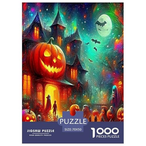 Halloween Puzzle Kürbiskopf 1000-teiliges Klassische Puzzlespiele Für Erwachsene Teens Kinder 1000 Teile Geschenke Für Frauen,Geschenke Für Männer 70x50cm/1000pcs Halloween Puzzle Kürbiskopf 1000-teiliges Klassische Puzzlespiele Für Erwachsene Teens Kinder 1000 Teile Geschenke Für Frauen,Geschenke Für Männer 70x50cm/1000pcs von OTBSDNKZZ