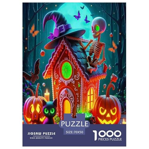 Halloween Puzzle Kürbiskopf 1000-teiliges Puzzle Farbenfrohes Legespiel Home Dekoration Für Die Ganze Familie 1000 Teile Feiertags- Und Reisegeschenke 70x50cm/1000pcs Halloween Puzzle Kürbiskopf 1000-teiliges Puzzle Farbenfrohes Legespiel Home Dekoration Für Die Ganze Familie 1000 Teile Feiertags- Und Reisegeschenke 70x50cm/1000pcs von OTBSDNKZZ