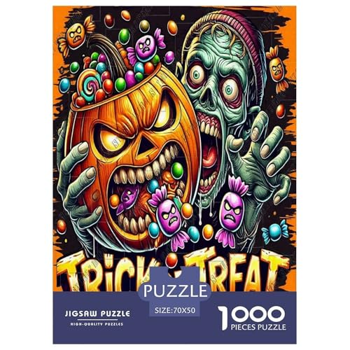 Halloween Puzzle Kürbiskopf 1000-teiliges Puzzle Farbenfrohes Legespiel Home Dekoration Für Erwachsene Teens Kinder 1000 Teile Feiertags- Und Reisegeschenke 70x50cm/1000pcs Halloween Puzzle Kürbiskopf 1000-teiliges Puzzle Farbenfrohes Legespiel Home Dekoration Für Erwachsene Teens Kinder 1000 Teile Feiertags- Und Reisegeschenke 70x50cm/1000pcs von OTBSDNKZZ