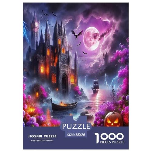 Halloween Puzzle Kürbiskopf 1000-teiliges Stress Abbauen Für Erwachsene Teens Kinder 1000 Teile Feiertags- Und Reisegeschenke 38x26cm/1000pcs Halloween Puzzle Kürbiskopf 1000-teiliges Stress Abbauen Für Erwachsene Teens Kinder 1000 Teile Feiertags- Und Reisegeschenke 38x26cm/1000pcs von OTBSDNKZZ