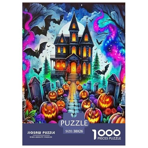 Halloween Puzzle Schloss 1000 Teiles Klassische Puzzlespiele Für Die Ganze Familie 1000 Teile Geschenke Für Frauen,Geschenke Für Männer 38x26cm/1000pcs Halloween Puzzle Schloss 1000 Teiles Klassische Puzzlespiele Für Die Ganze Familie 1000 Teile Geschenke Für Frauen,Geschenke Für Männer 38x26cm/1000pcs von OTBSDNKZZ