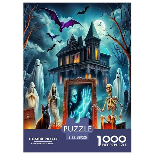 Halloween Puzzle Schloss 1000-teiliges Puzzle Farbenfrohes Legespiel Home Dekoration Für Die Ganze Familie 1000 Teile Feiertags- Und Reisegeschenke 38x26cm/1000pcs Halloween Puzzle Schloss 1000-teiliges Puzzle Farbenfrohes Legespiel Home Dekoration Für Die Ganze Familie 1000 Teile Feiertags- Und Reisegeschenke 38x26cm/1000pcs von OTBSDNKZZ