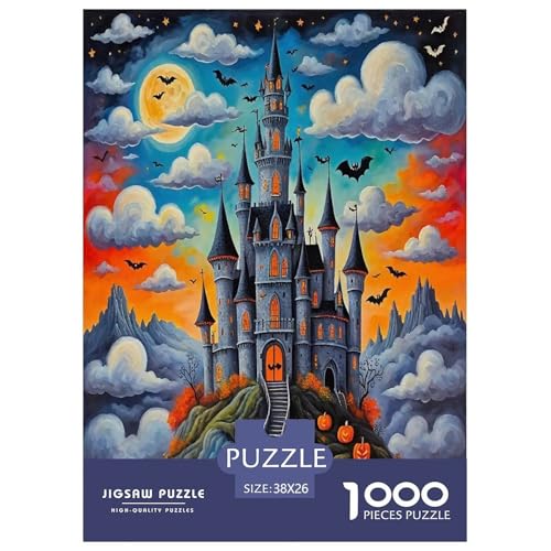 Halloween Puzzle Schloss 1000-teiliges Stress Abbauen Für Die Ganze Familie 1000 Teile Geschenke Für Frauen,Geschenke Für Männer 38x26cm/1000pcs Halloween Puzzle Schloss 1000-teiliges Stress Abbauen Für Die Ganze Familie 1000 Teile Geschenke Für Frauen,Geschenke Für Männer 38x26cm/1000pcs von OTBSDNKZZ