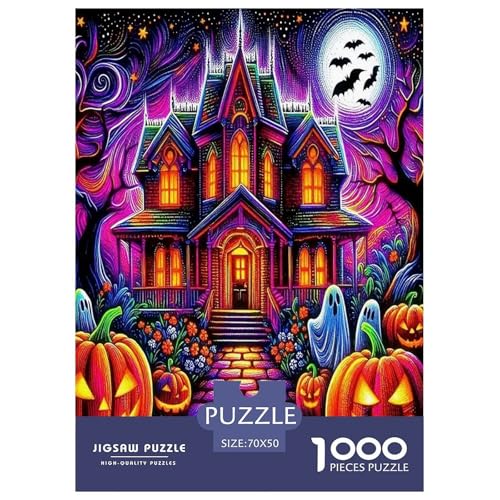 Halloween Puzzle Schloss 1000-teiliges Stress Abbauen Für Erwachsene Teens Kinder 1000 Teile Feiertags- Und Reisegeschenke 70x50cm/1000pcs Halloween Puzzle Schloss 1000-teiliges Stress Abbauen Für Erwachsene Teens Kinder 1000 Teile Feiertags- Und Reisegeschenke 70x50cm/1000pcs von OTBSDNKZZ